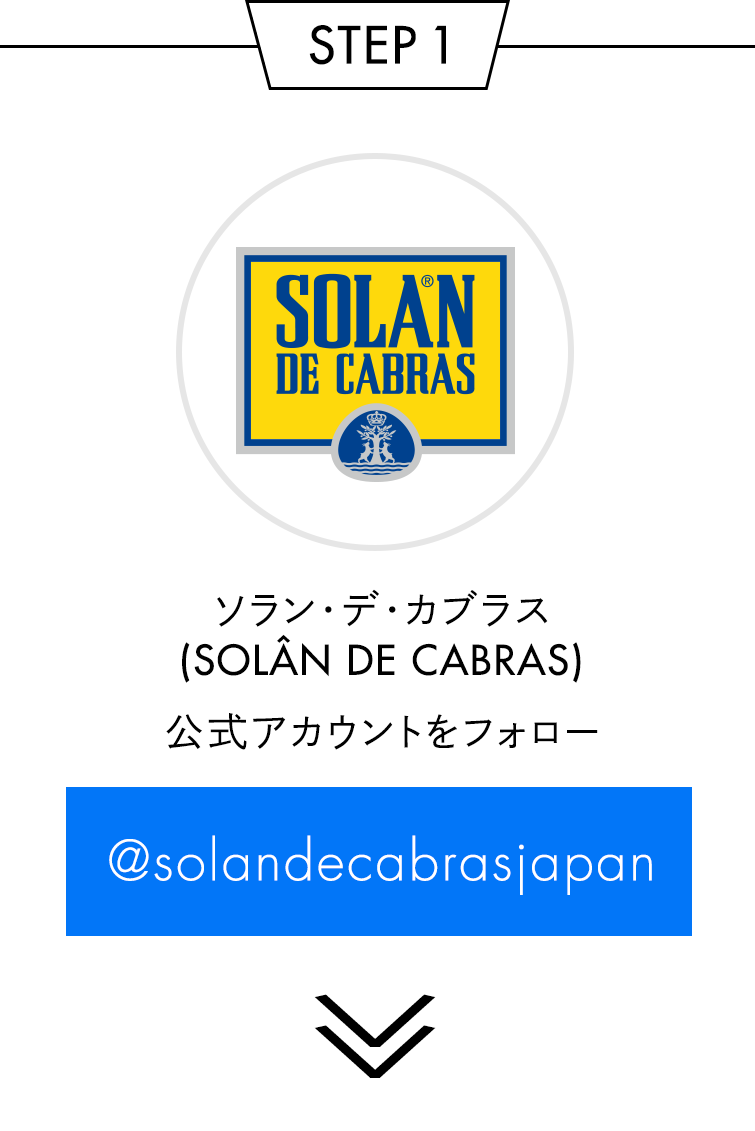 STEP1.ソラン・デ・カブラス(SOLÂN DE CABRAS)公式アカウントをフォロー「@solandecabrasjapan」